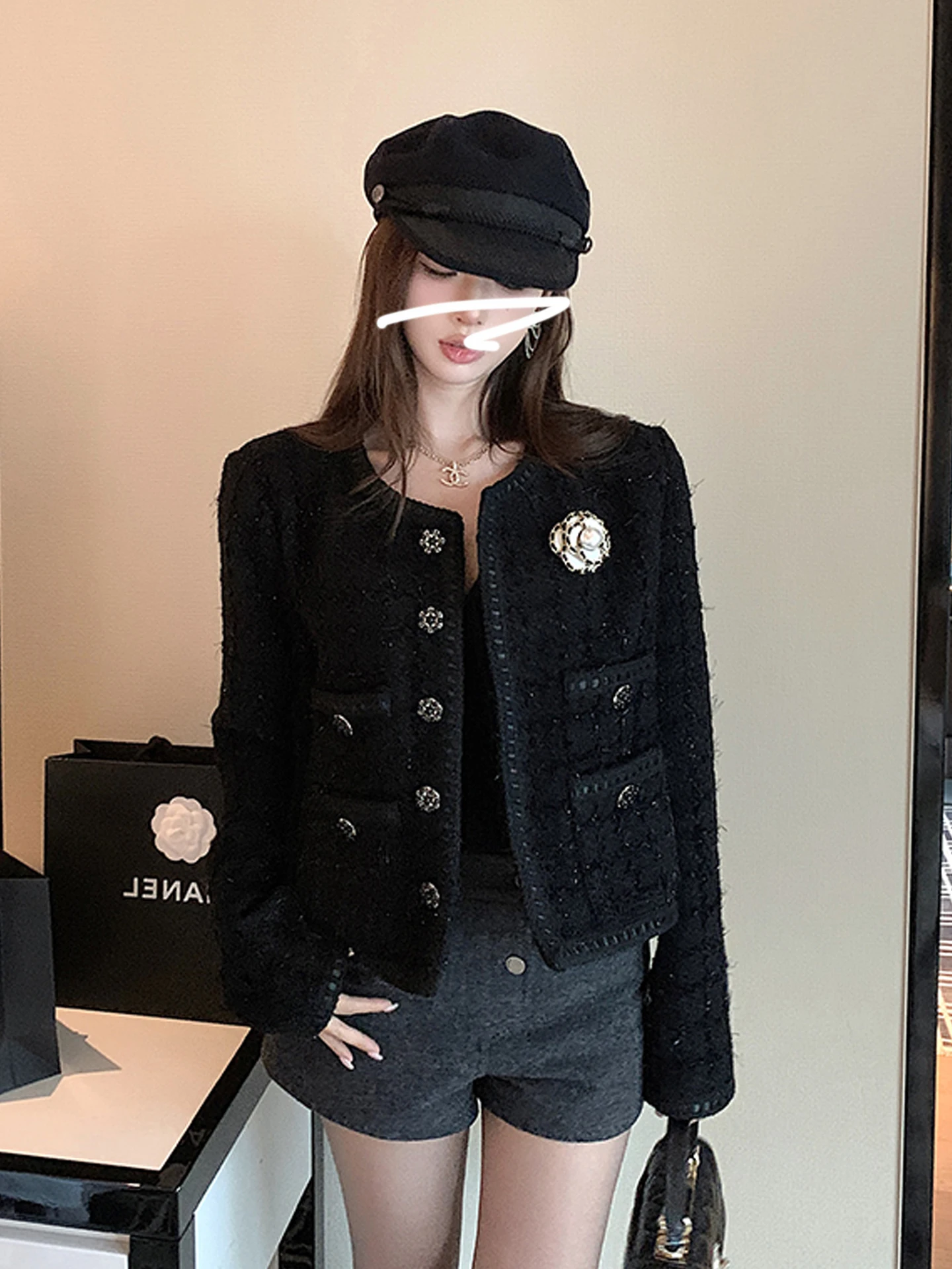 FFmiss ort Woolen Coat Bla Cotton Flower Thiened Knitted Fem Winter Faion Slimming Suit High Waist pe Resin Soli...
FFmiss ort Woolen Coat Bla Cotton Flower Thiened Knitted Fem Winter Faion Slimming Suit High Waist pe Resin Soli...