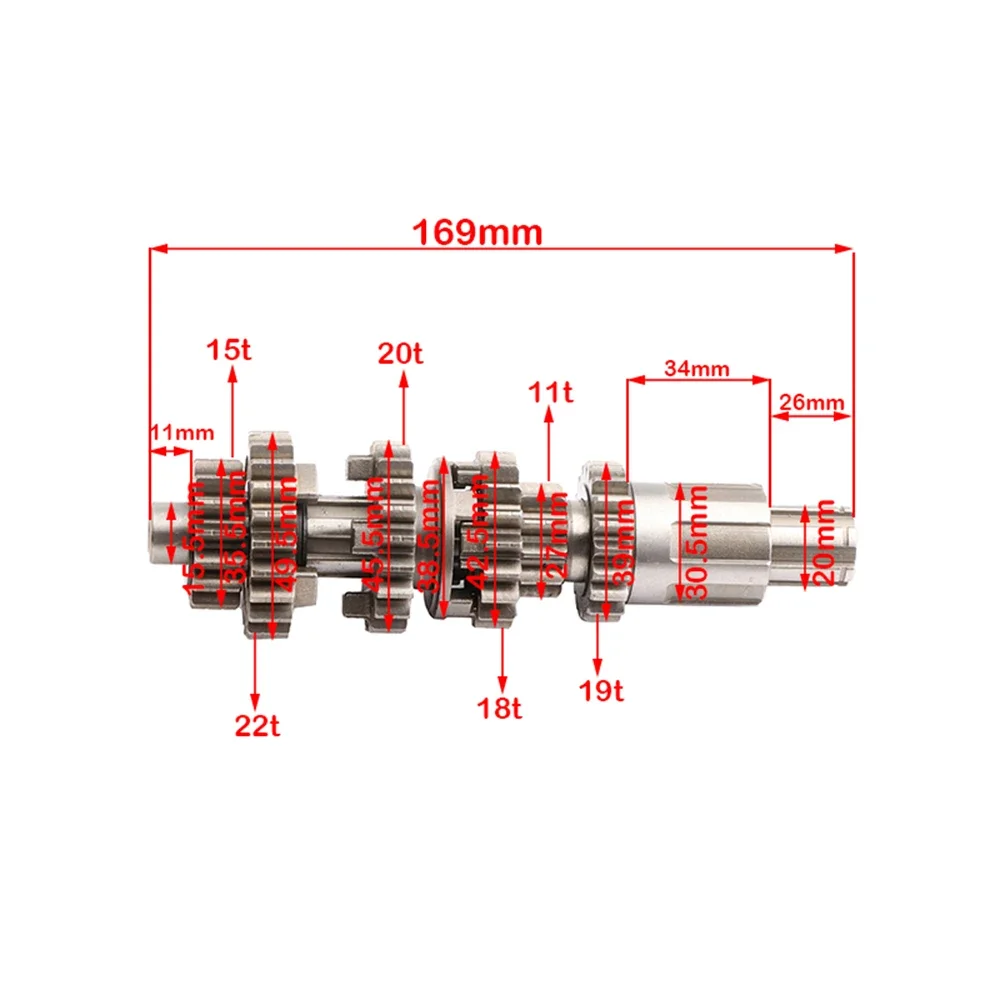 Motorcycle Transmission Gear Box Main Counter Shaft 5 Gear For Loncin CG250 250cc Water Cooled Engine ATV Quad Dirt Bike Parts
Motorcycle Transmission Gear Box Main Counter Shaft 5 Gear For Loncin CG250 250cc Water Cooled Engine ATV Quad Dirt Bike Parts