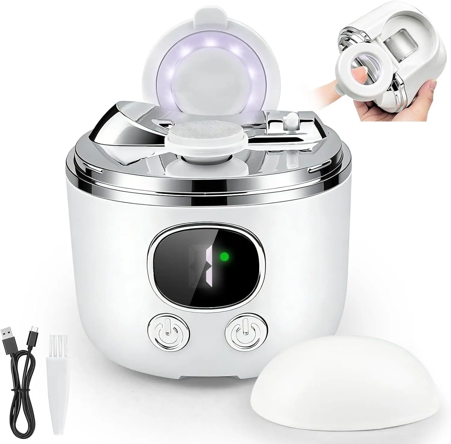Electric Nail Clippers Automatic 3 Speed Nail Trimmer for Seniors Kids Dual Slot Grinder Polisher with Magnifying Glass LED USB
Electric Nail Clippers Automatic 3 Speed Nail Trimmer for Seniors Kids Dual Slot Grinder Polisher with Magnifying Glass LED USB