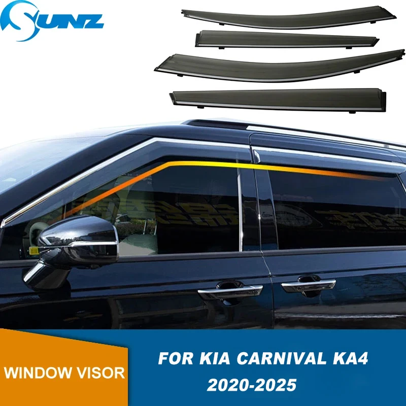 Window visor For Kia Carnival KA4 2020 2021 2022 2023 2024 2025 Weathershields Wind Rain Guard Sun Rain Shade Vent Visor 
Window visor For Kia Carnival KA4 2020 2021 2022 2023 2024 2025 Weathershields Wind Rain Guard Sun Rain Shade Vent Visor