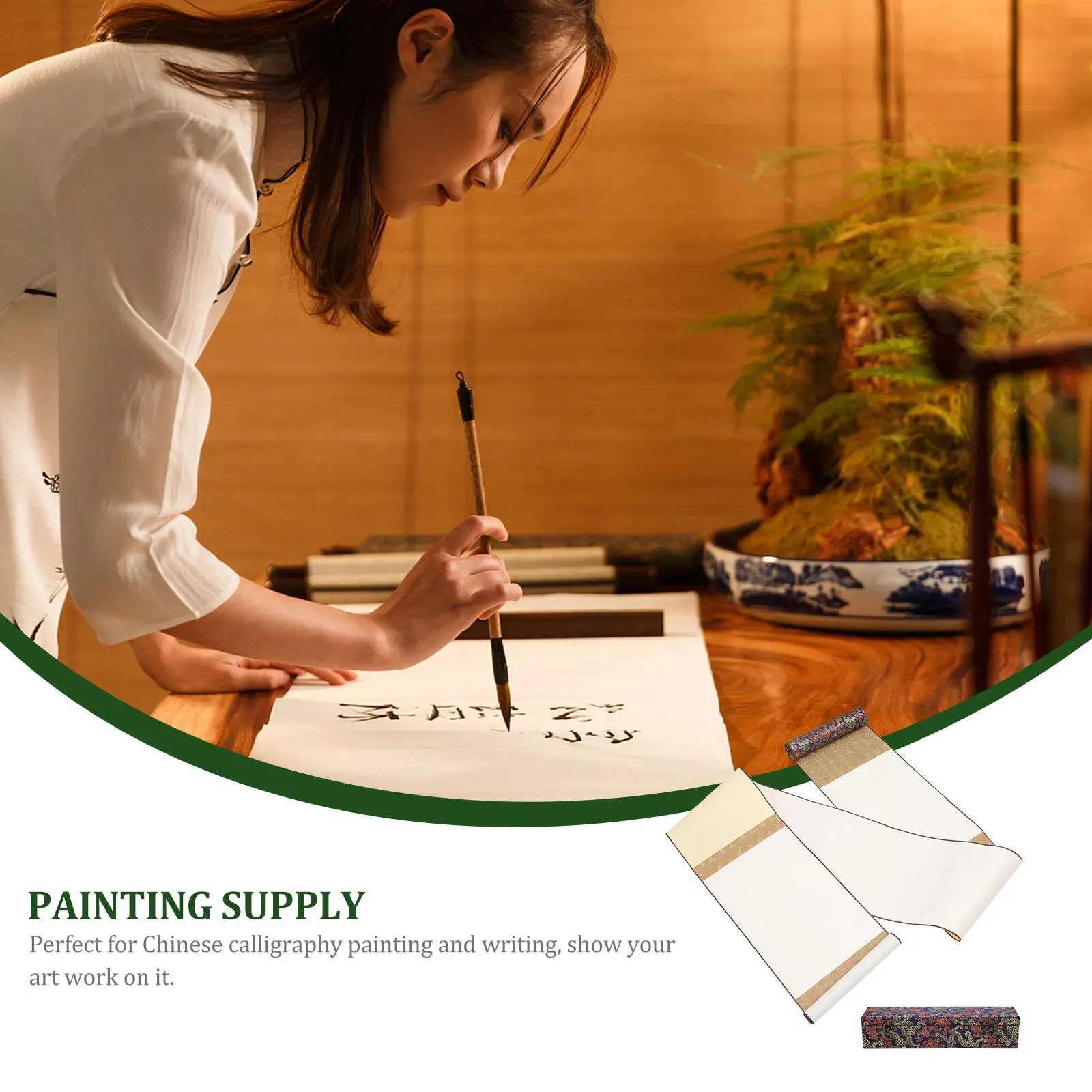 1Set Blank Calligraphy Scroll Paper Portable Durable Chinese Painting Paper Professional Writing Accessory Home Wall Decoration
1Set Blank Calligraphy Scroll Paper Portable Durable Chinese Painting Paper Professional Writing Accessory Home Wall Decoration