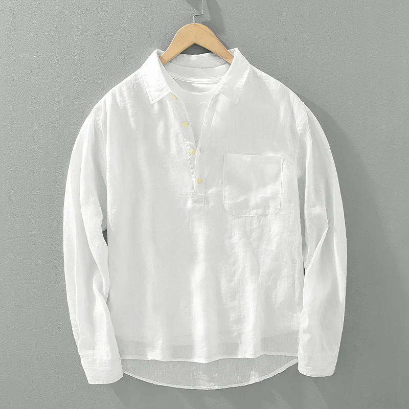 Pure Linen Long Sve Casual irt Men's Spring Loose Fit Collared Color Retro Breathable Comfortable Youth ular
Pure Linen Long Sve Casual irt Men's Spring Loose Fit Collared Color Retro Breathable Comfortable Youth ular