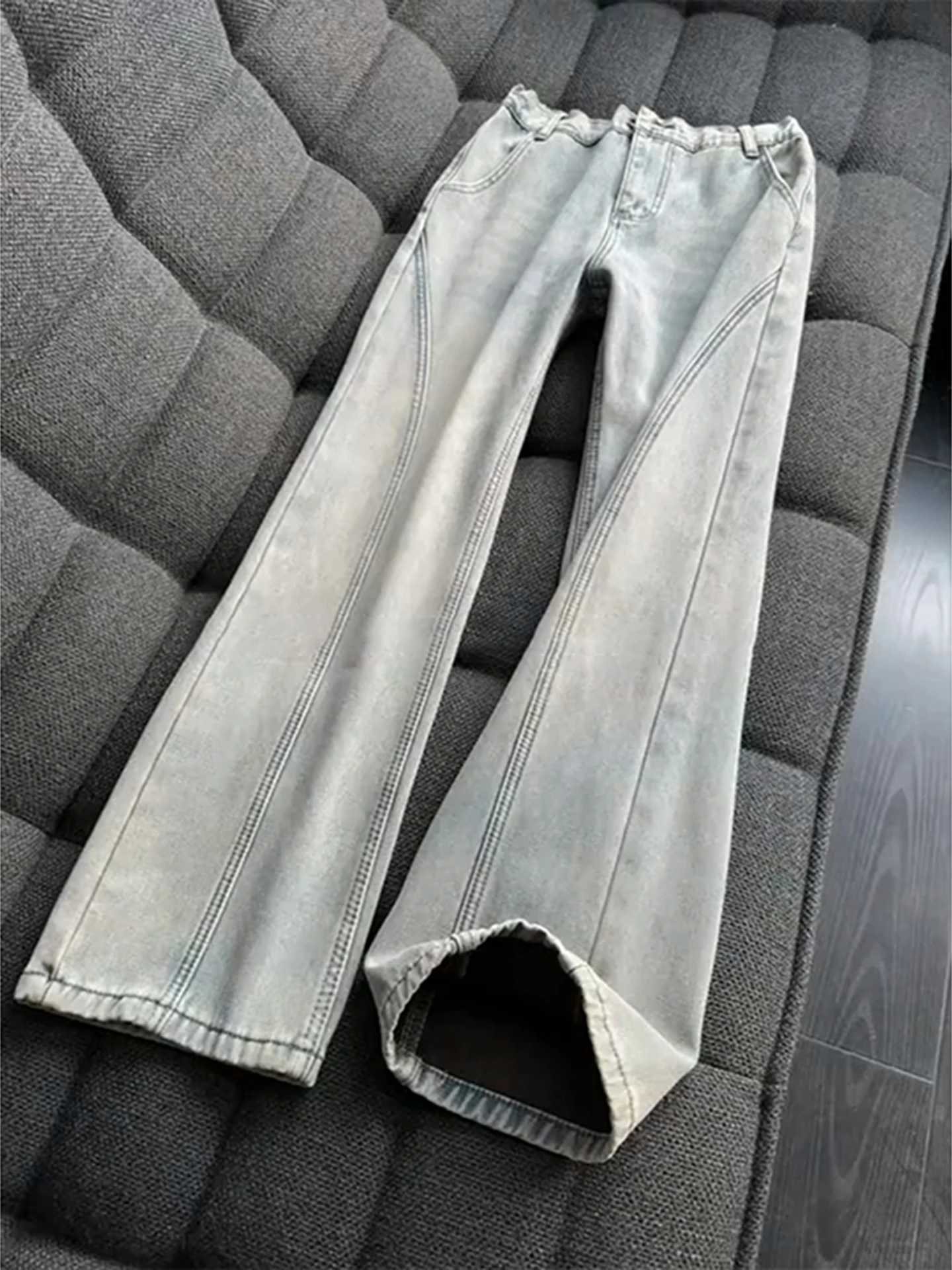 Мужские джинсы Retro Blue Thiened Fce, прямые, расклешенные, в стиле High Street, для зимы, молодежная мода
Мужские джинсы Retro Blue Thiened Fce, прямые, расклешенные, в стиле High Street, для зимы, молодежная мода