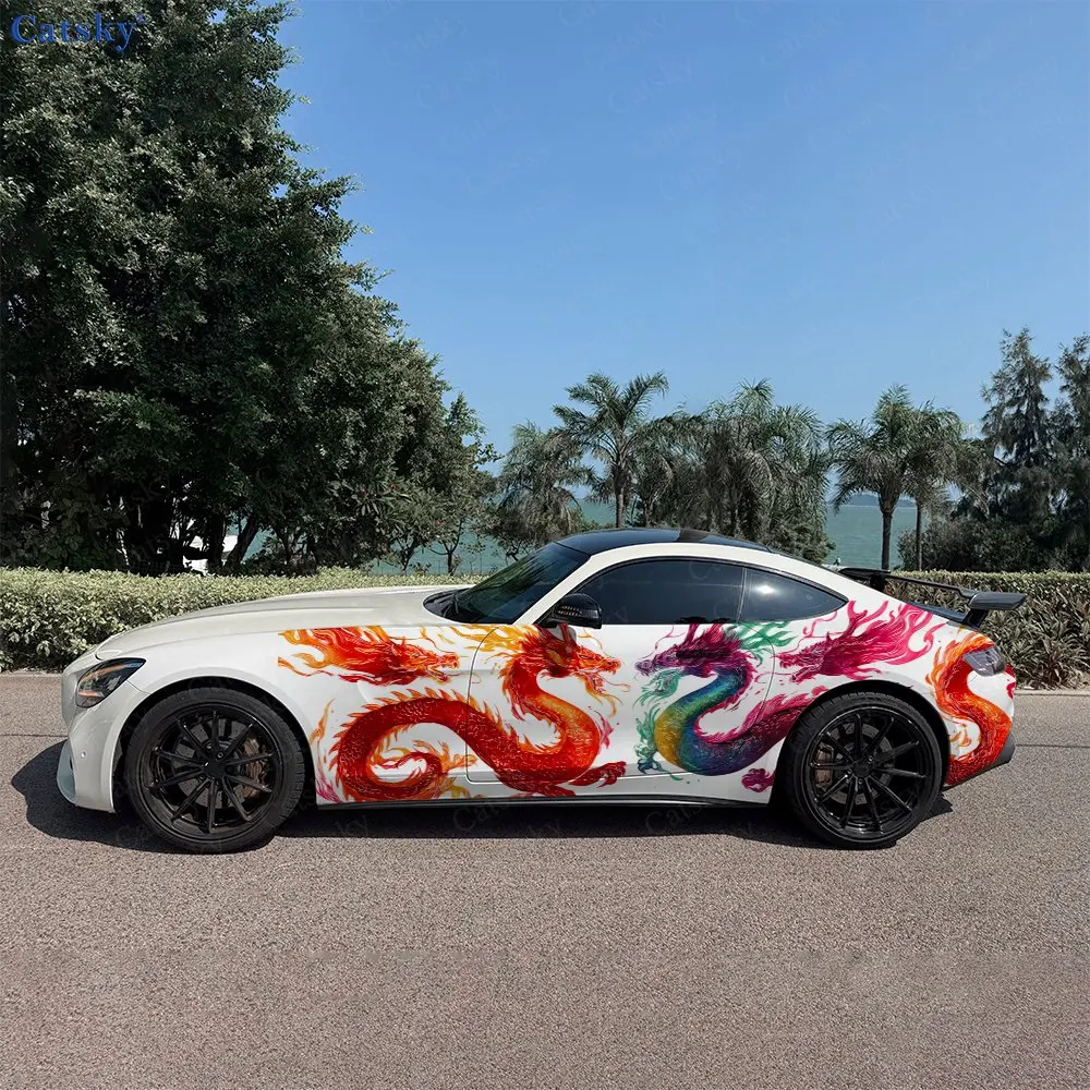 2pcs Flame Dragons Eastern Spirit, Durable, Fade-resistant, Enhance Vehicle Aesthetics With Bold Artistic Design Car Vinyl Wraps
2pcs Flame Dragons Eastern Spirit, Durable, Fade-resistant, Enhance Vehicle Aesthetics With Bold Artistic Design Car Vinyl Wraps