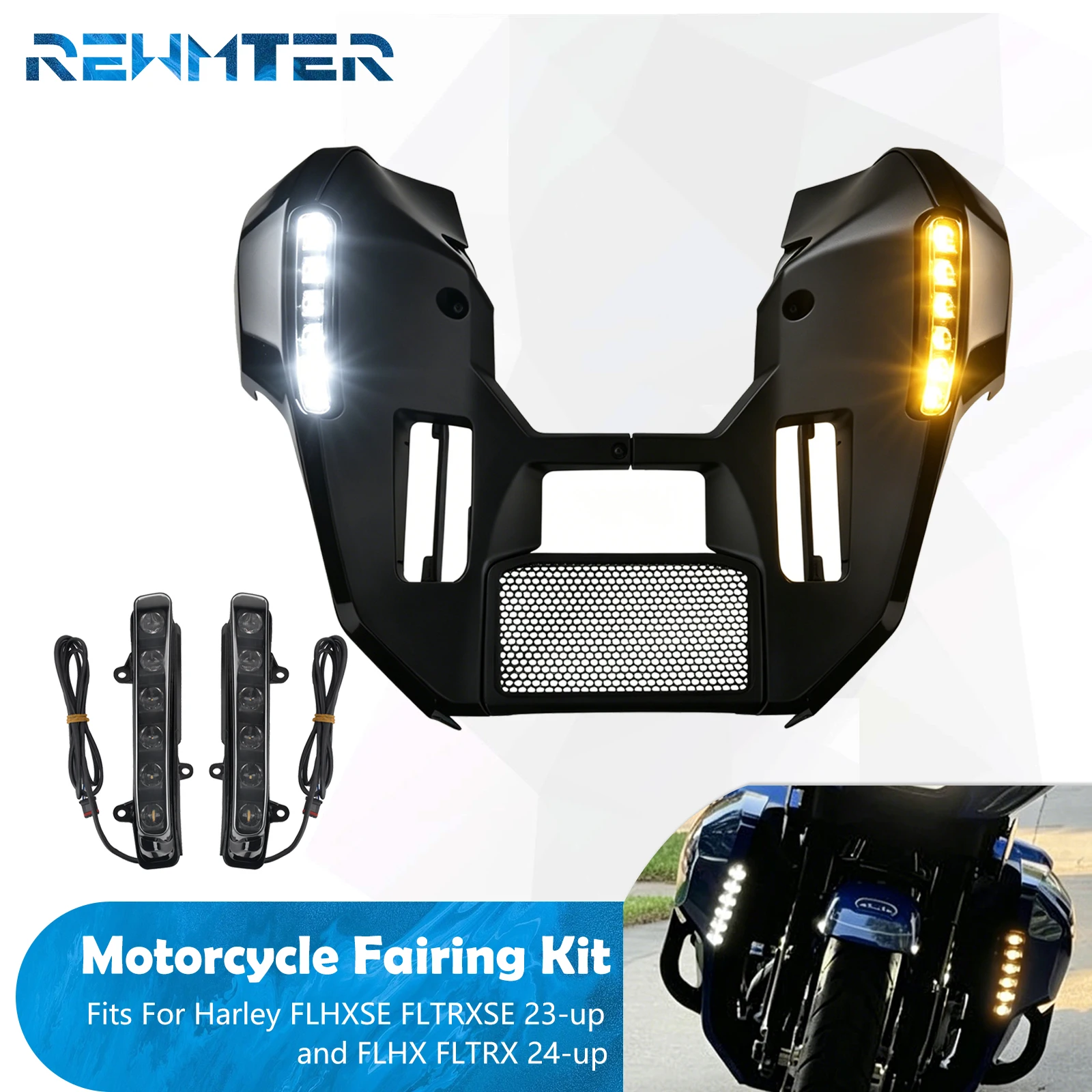 Motorcycle Fairing LED Light Turn Signal Daytime Running Lamp Integrated For Harley Touring 2023-2026 Road Street Glide FLTRX
Motorcycle Fairing LED Light Turn Signal Daytime Running Lamp Integrated For Harley Touring 2023-2026 Road Street Glide FLTRX
