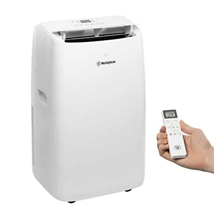 Portable AC for rooms up to 700 sq ft, white plastic unit with dehumidifier, smart app control, 3-speed fan, programmable timer
Portable AC for rooms up to 700 sq ft, white plastic unit with dehumidifier, smart app control, 3-speed fan, programmable timer