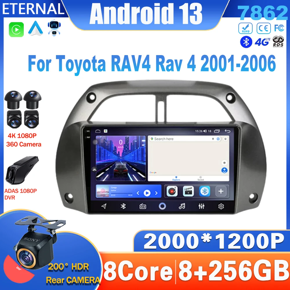 Android 13 Car Radio Multimedia Video Player Navigation GPS For Toyota RAV4 Rav 4 2001-2006 Carplay Head Unit NO 2Din DVD 4G DSP
Android 13 Car Radio Multimedia Video Player Navigation GPS For Toyota RAV4 Rav 4 2001-2006 Carplay Head Unit NO 2Din DVD 4G DSP