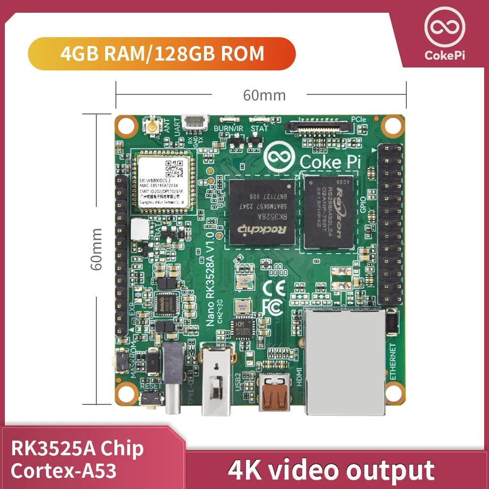 1GB/32GB Generation Development Board LINUX Suite Computer AI programming motherboard WiFi6+Bluetooth5 Mini PC for Raspberry Pi
1GB/32GB Generation Development Board LINUX Suite Computer AI programming motherboard WiFi6+Bluetooth5 Mini PC for Raspberry Pi