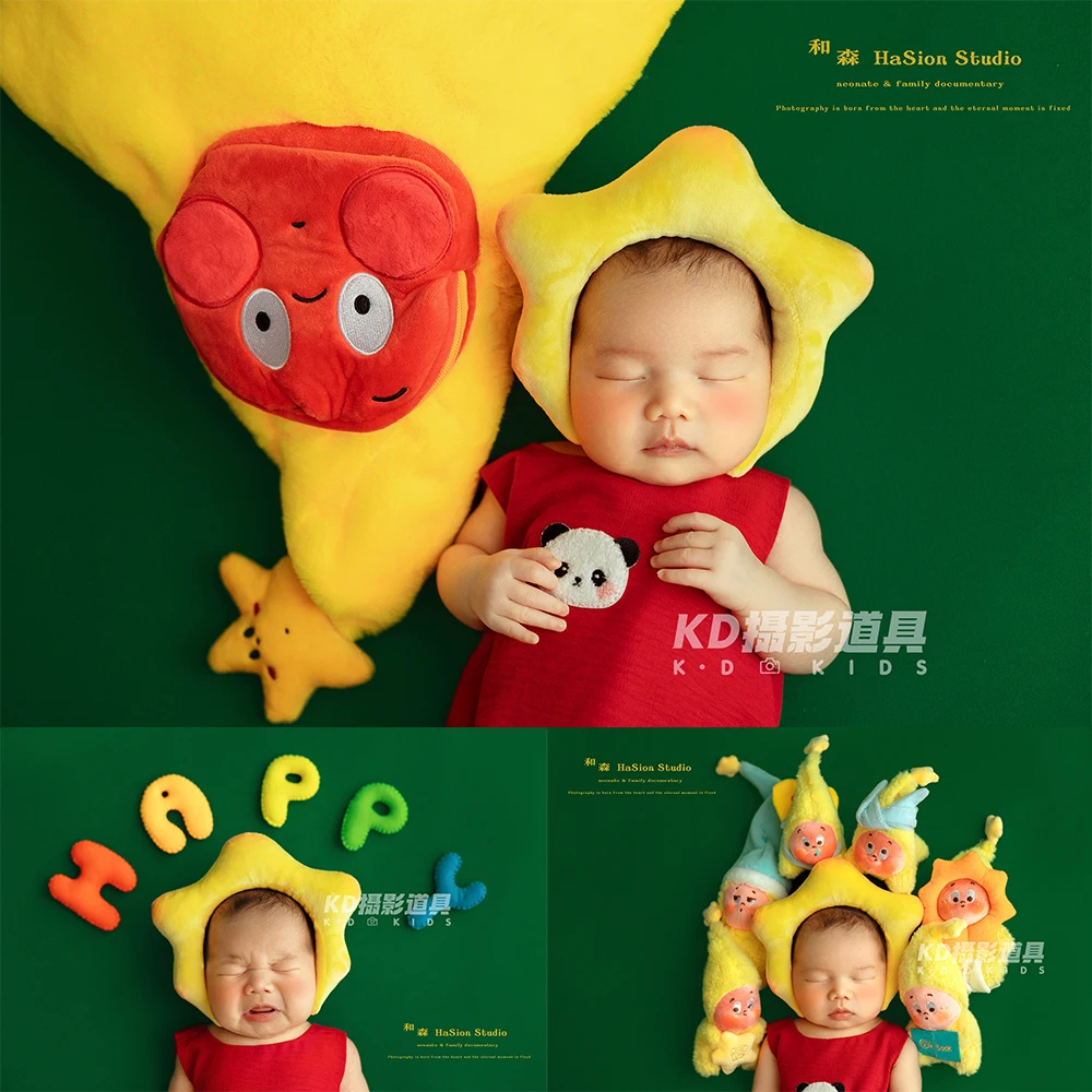 Cute&Fun Newborn Photography Theme Props Red Baby Jumpsuit Star Headband Plush Dolls Photo Studio Scenes Shooting Accessories
Cute&Fun Newborn Photography Theme Props Red Baby Jumpsuit Star Headband Plush Dolls Photo Studio Scenes Shooting Accessories