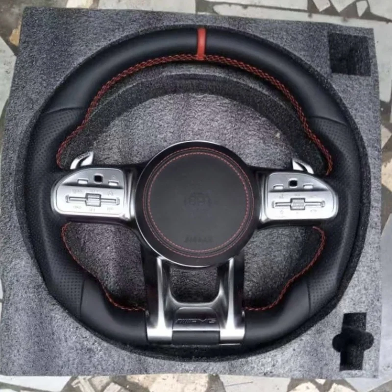 Suitable for Mercedes-Benz AMG model leather sports steering wheel modification and upgrade with multi-function buttons
Suitable for Mercedes-Benz AMG model leather sports steering wheel modification and upgrade with multi-function buttons