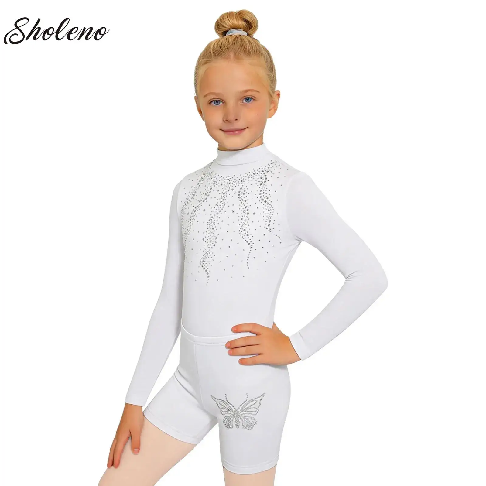 Kids Girls Ballet Dance Thin Fleece Lined Leotards Shiny Rhinestones Bodysuit + Shorts Gymnastics Figure Skating Ballet Clothes
Kids Girls Ballet Dance Thin Fleece Lined Leotards Shiny Rhinestones Bodysuit + Shorts Gymnastics Figure Skating Ballet Clothes