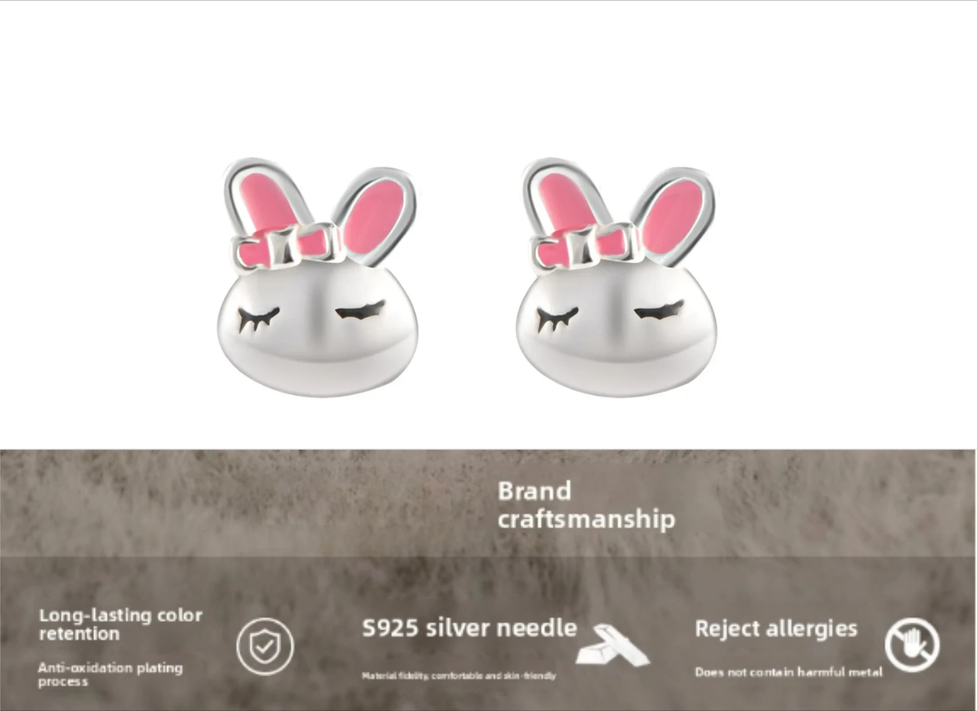 SHXIS999 Silver Hypoallergenic Earrings, Japanese Minimalist Pink - Eared Bunny Studs, Ear - Friendly Dainty Jewelry 2025
SHXIS999 Silver Hypoallergenic Earrings, Japanese Minimalist Pink - Eared Bunny Studs, Ear - Friendly Dainty Jewelry 2025
