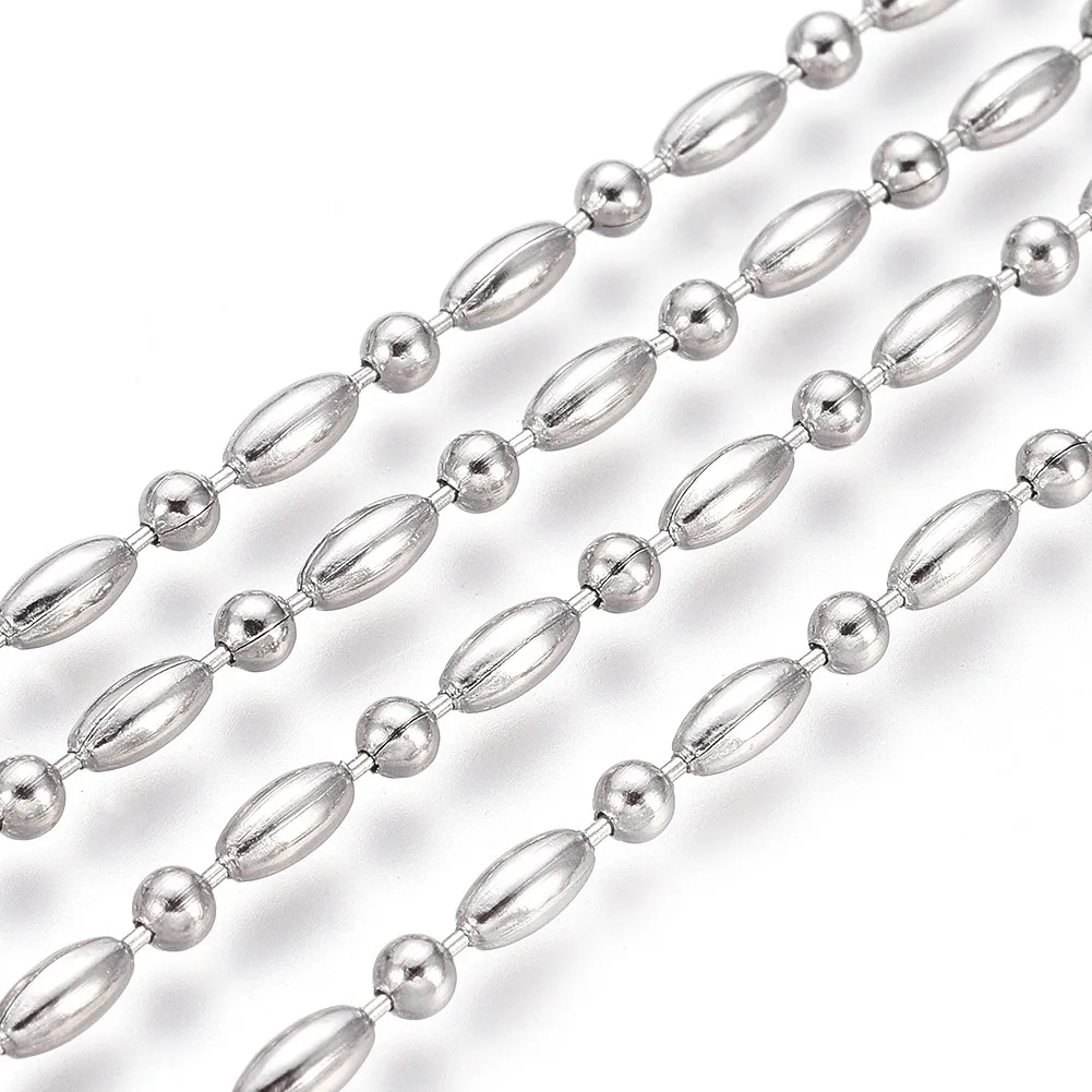 10M 304 Stainless Steel Ball Chains Oval Ball Chain DIY Necklace Bracelet Keychains Accessories Wholesale Chains
10M 304 Stainless Steel Ball Chains Oval Ball Chain DIY Necklace Bracelet Keychains Accessories Wholesale Chains