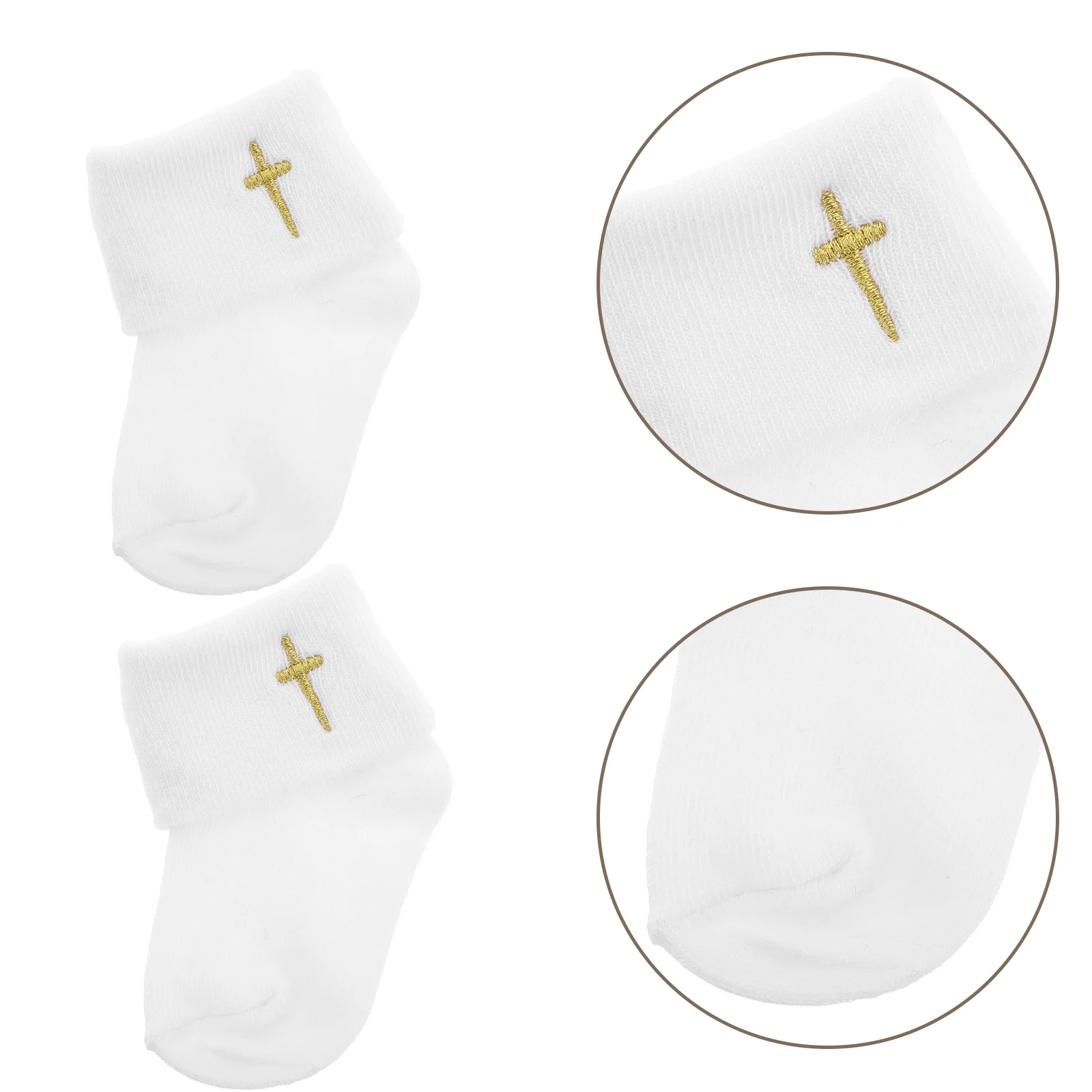 Soft Cotton Infant Baptism Newborn White Ankle For 0-1 Year Old Christening Turn Cuff Socks Cross Embroidery Antislip
Soft Cotton Infant Baptism Newborn White Ankle For 0-1 Year Old Christening Turn Cuff Socks Cross Embroidery Antislip