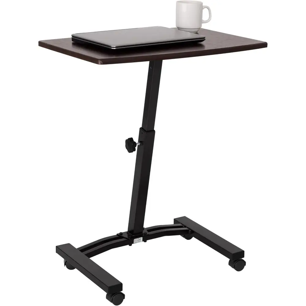 Adjustable Height Mobile Laptop Desk Cart, 20.5-33, Slim Walnut Finish
Adjustable Height Mobile Laptop Desk Cart, 20.5-33, Slim Walnut Finish