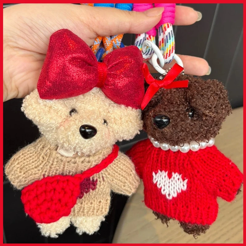 Cute Bow Teddy Dog Plush Toy Keychain Girl Backpack Cartoon Animal Doll Pendant Car Hanging Decoration Christmas Birthday Gift
Cute Bow Teddy Dog Plush Toy Keychain Girl Backpack Cartoon Animal Doll Pendant Car Hanging Decoration Christmas Birthday Gift