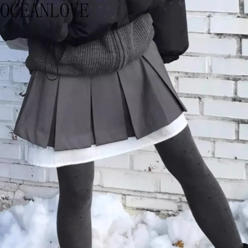 OCEANLOVE Streetwear Y2k Women Skirts Preppy Style Vintage Patchwork Faldas Mujer Korean Fashion Pleated Mini Skirt
OCEANLOVE Streetwear Y2k Women Skirts Preppy Style Vintage Patchwork Faldas Mujer Korean Fashion Pleated Mini Skirt