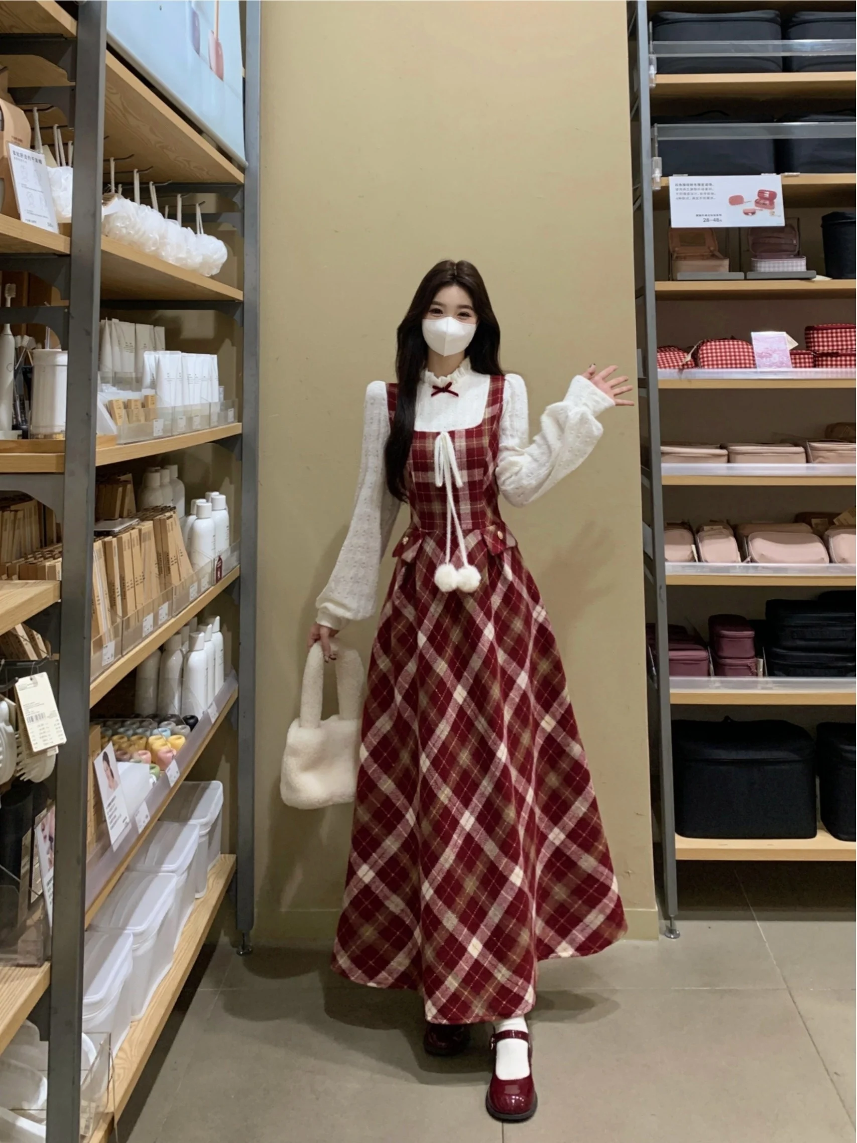plus Size Lace Panelled Plaid Dress Slimming A-Line Long Dress Autumn Winter Waist-Cinching Design Korean Style Commute Dress
plus Size Lace Panelled Plaid Dress Slimming A-Line Long Dress Autumn Winter Waist-Cinching Design Korean Style Commute Dress