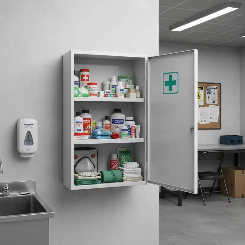 Three-Layer Medical Storage Box 15 x 12.25 x 4.6 Inches For Office School Warehouse, 1000 Pieces Large Capacity Wall Mounted Medicine Cabinet OSHA ANSI 2015 Class A Compliance Industrial Emergency Metal Med Case
Three-Layer Medical Storage Box 15 x 12.25 x 4.6 Inches For Office School Warehouse, 1000 Pieces Large Capacity Wall Mounted Medicine Cabinet OSHA ANSI 2015 Class A Compliance Industrial Emergency Metal Med Case