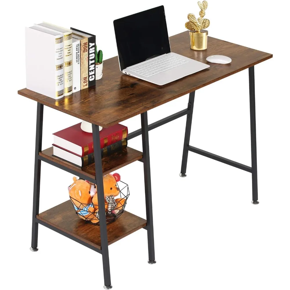 43 Inch Computer Desks Home Office, Writing Desk with Storage Side Desk Hutch Workstation with Shelf Desk 43", Classic Walnut
43 Inch Computer Desks Home Office, Writing Desk with Storage Side Desk Hutch Workstation with Shelf Desk 43", Classic Walnut