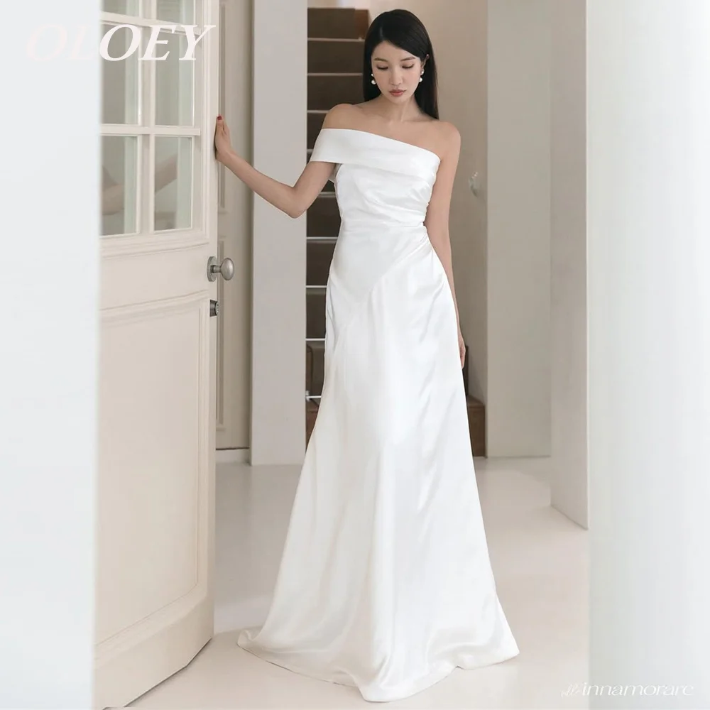 OLOEY Simple Mermaid Wedding Dress 웨딩드레스 Pleat Soft Satin Off Shoulder Bridal Gown Korea Photoshoot Customized
OLOEY Simple Mermaid Wedding Dress 웨딩드레스 Pleat Soft Satin Off Shoulder Bridal Gown Korea Photoshoot Customized
