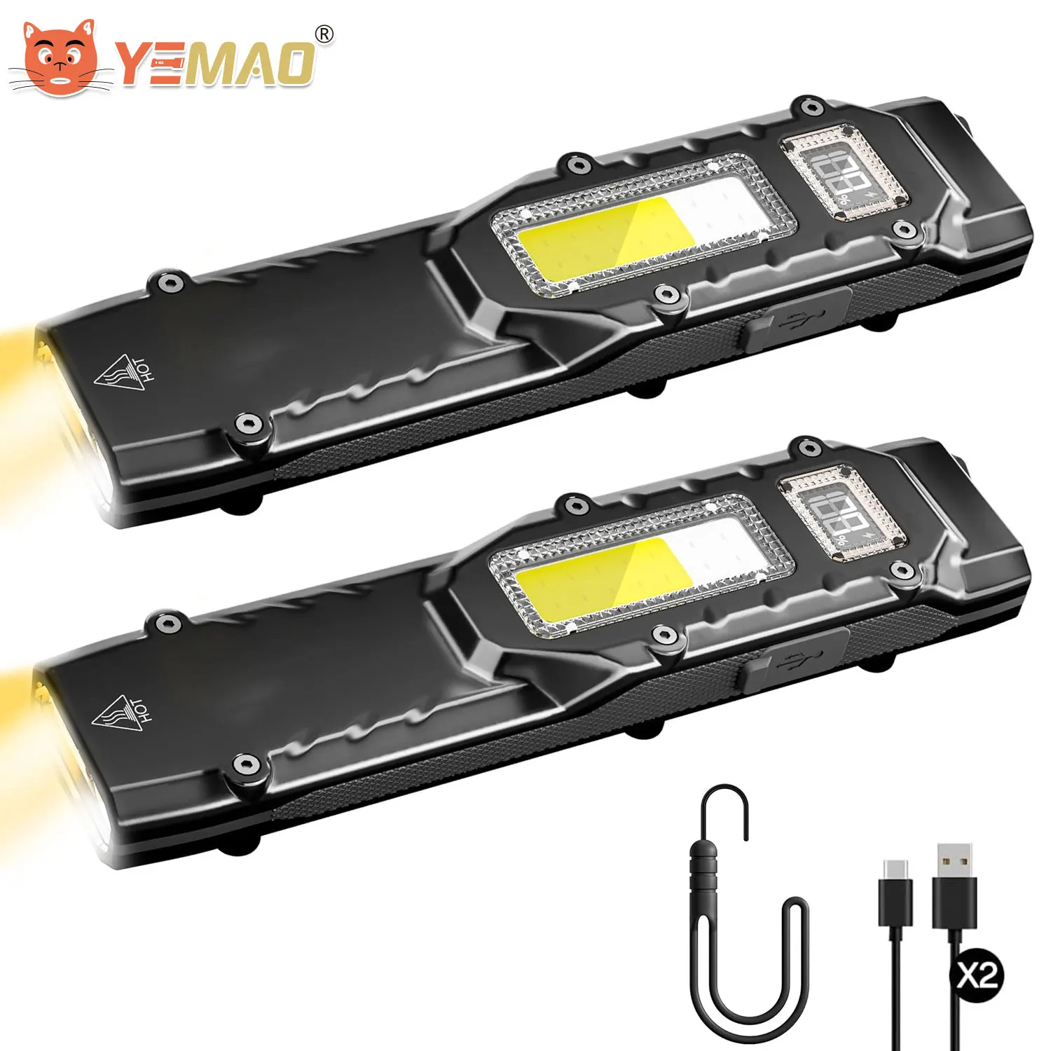 YEMAO M28 Tactical Flashlight 880 Lumens Dual XPL Cores White/Yellow 144m Beam Stainless Steel Type-C EDC
YEMAO M28 Tactical Flashlight 880 Lumens Dual XPL Cores White/Yellow 144m Beam Stainless Steel Type-C EDC