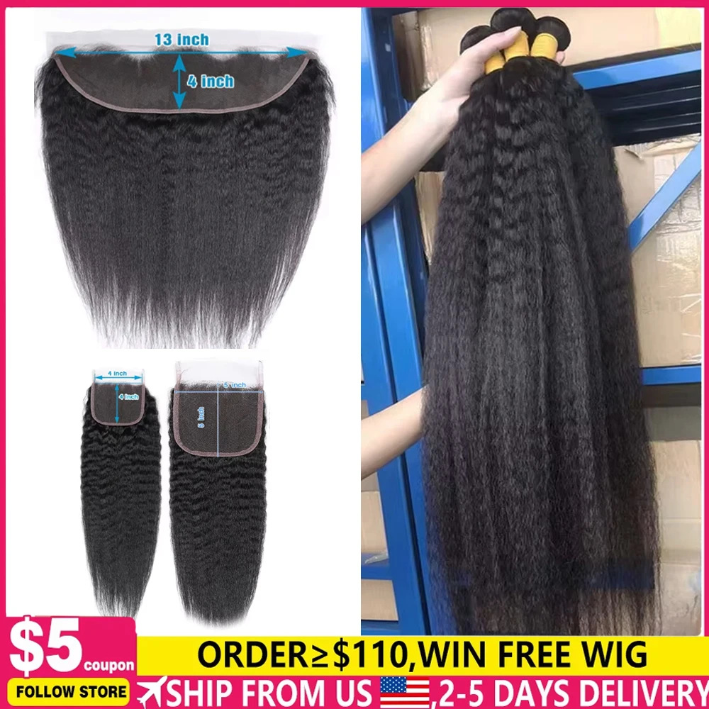 Brazilian Human Hair Bundles With Closure Kinky Straight Raw 3 4 Bundles With 4x4 5x5 HD Lace Closure Weave With 13x4 Frontal
Brazilian Human Hair Bundles With Closure Kinky Straight Raw 3 4 Bundles With 4x4 5x5 HD Lace Closure Weave With 13x4 Frontal