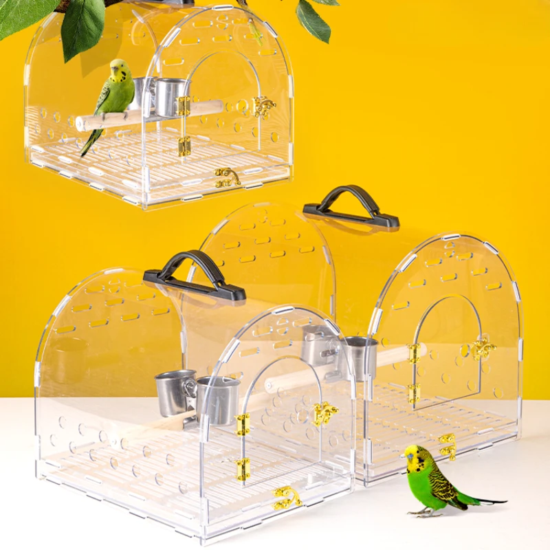 Transparent Acrylic Bird Cages Portable Outdoors Budgie Canary Bird Cages Decoration Park Jaula Pajaro Birds Supplies WZ50BC
Transparent Acrylic Bird Cages Portable Outdoors Budgie Canary Bird Cages Decoration Park Jaula Pajaro Birds Supplies WZ50BC