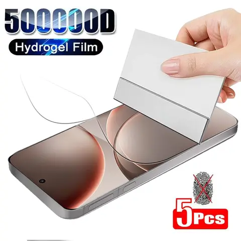 Película de hidrogel de 5 uds para OPPO Find X9 X8 X7 X6 Pro Reno 14 13 FS Protector de pantalla de cubierta completa para OPPO