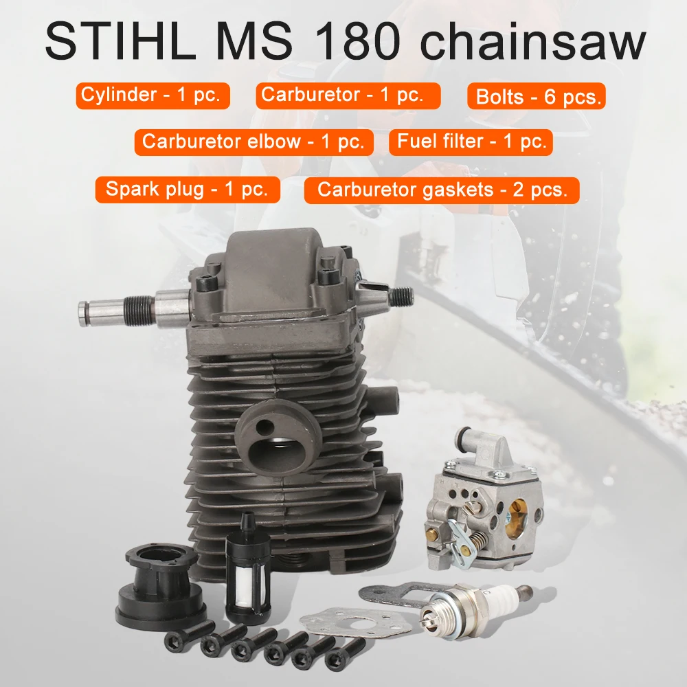 CMCP 1 Set MS180 Carburetor Cylinder Assembly Set Suitable For Stihl MS 180 Chainsaw
CMCP 1 Set MS180 Carburetor Cylinder Assembly Set Suitable For Stihl MS 180 Chainsaw