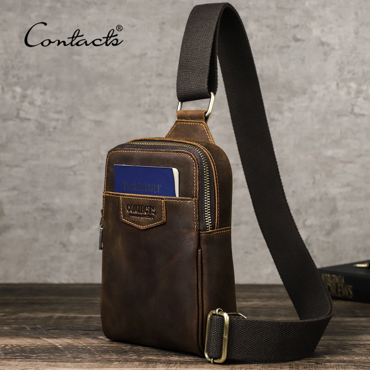 CONTACT'S Genuine Leather Men Chest Bag Small Crossbody Bag Fanny Pack Casual Travel Sling Shoulder Bag Messenger Mini Handbag
CONTACT'S Genuine Leather Men Chest Bag Small Crossbody Bag Fanny Pack Casual Travel Sling Shoulder Bag Messenger Mini Handbag