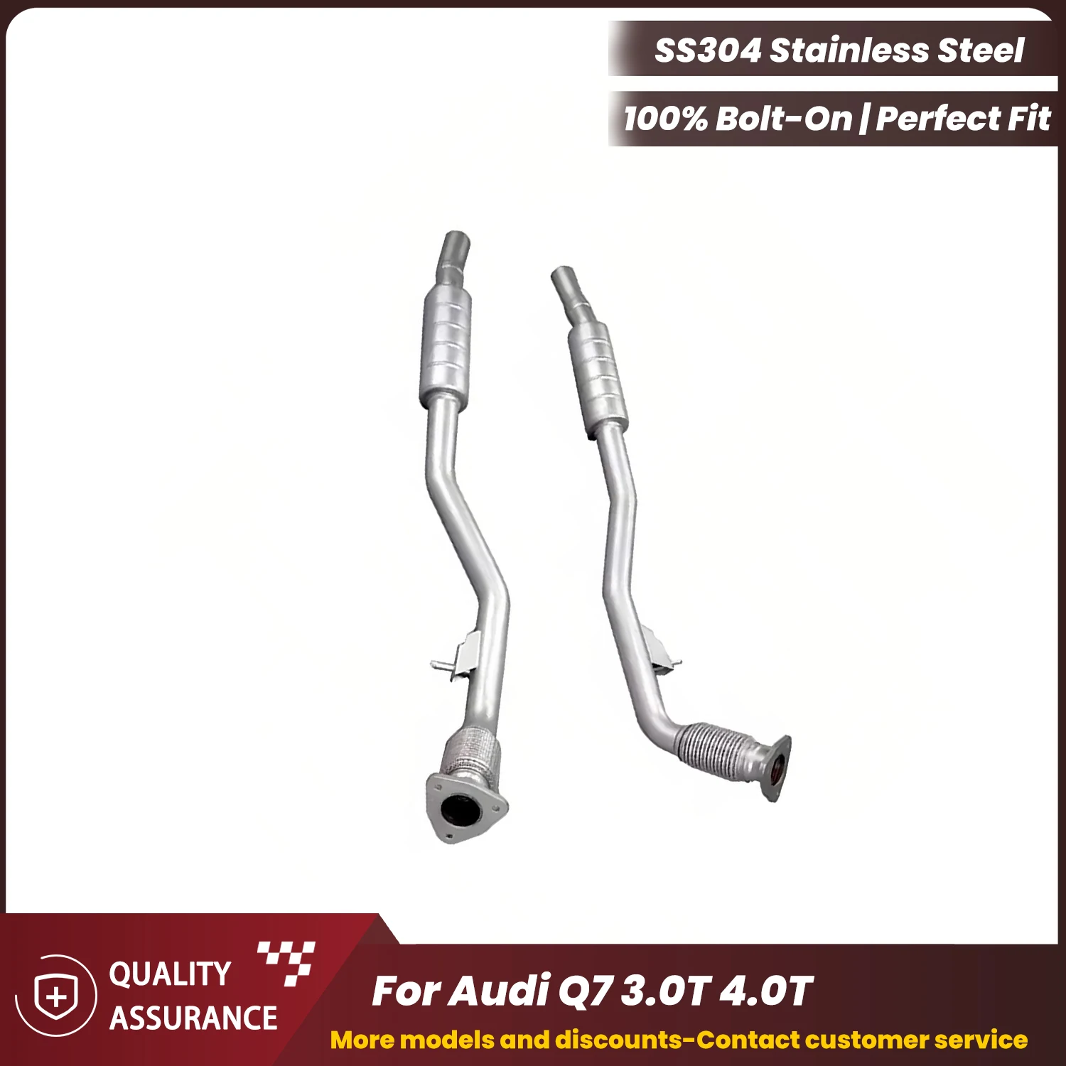 Resonant tube SS304 ECCF For Audi Q7 3.0T 4.0T Aggressive Exhaust Sound High Flow Performance Upgrade Easy Installation
Resonant tube SS304 ECCF For Audi Q7 3.0T 4.0T Aggressive Exhaust Sound High Flow Performance Upgrade Easy Installation