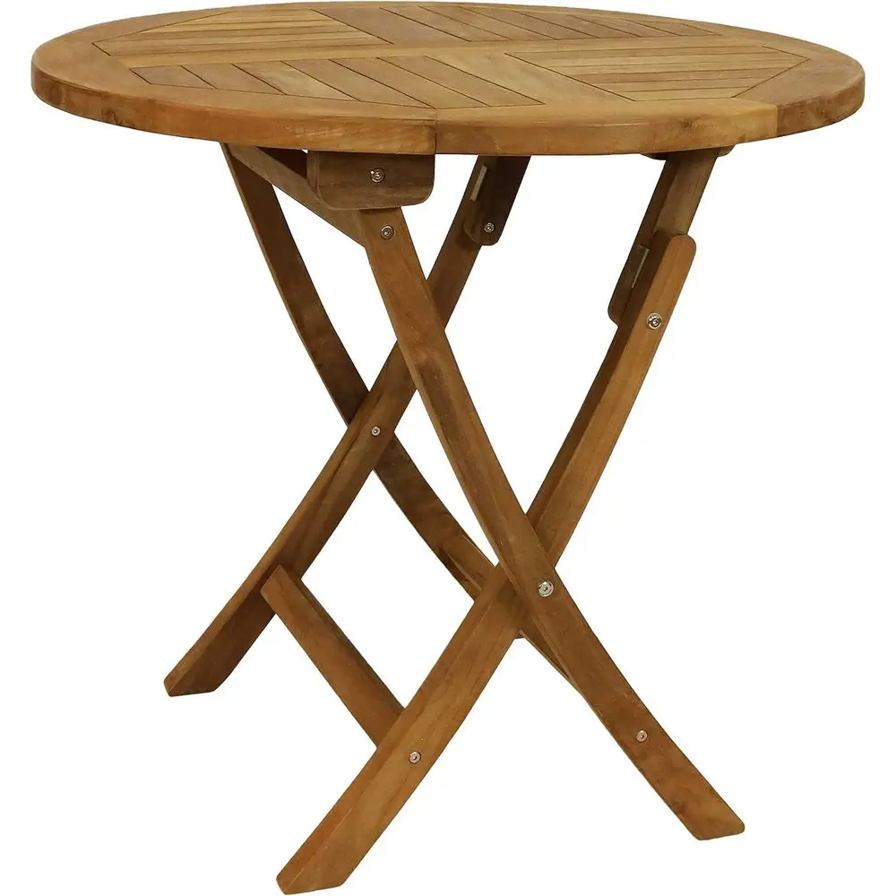 Solid Teak Outdoor Dining Table - Light Wood Stain Finish, 31 Inches
Solid Teak Outdoor Dining Table - Light Wood Stain Finish, 31 Inches