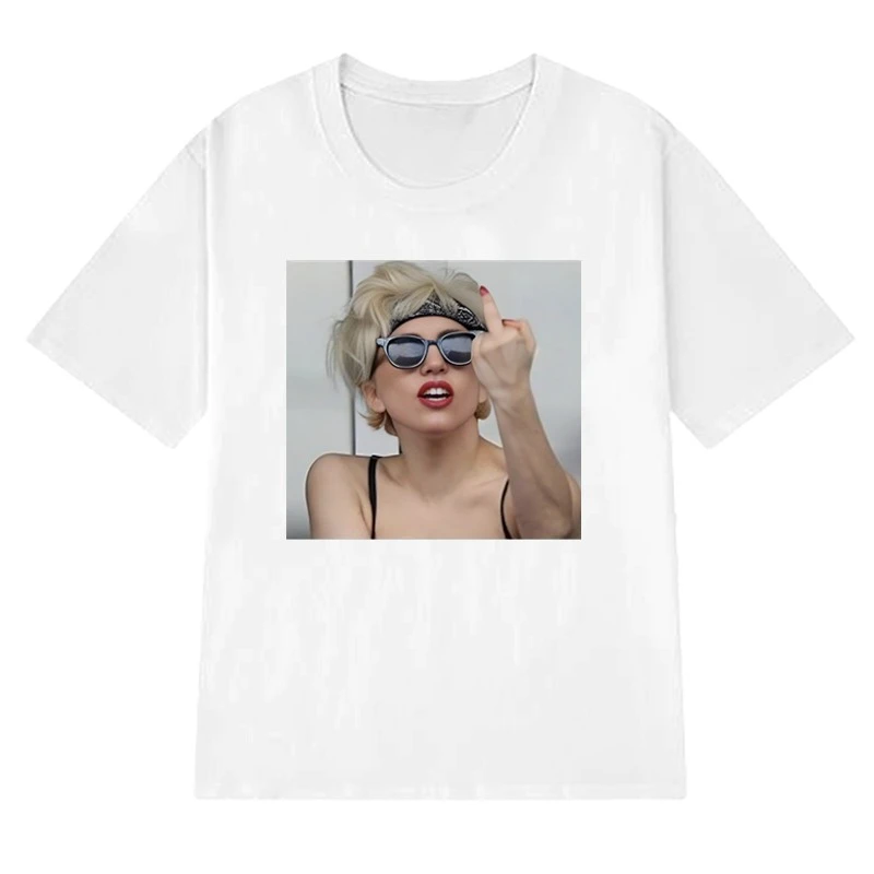 Lady Gaga Finger personalization Graphic T shirts Men Women Hip Hop vintage streetwear Unisex Cotton short sleeve T-shirt
Lady Gaga Finger personalization Graphic T shirts Men Women Hip Hop vintage streetwear Unisex Cotton short sleeve T-shirt
