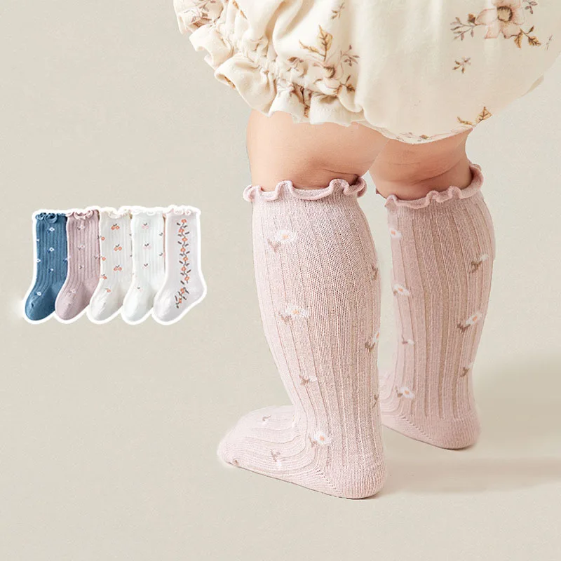 Autumn Toddler Baby Girls Socks Cotton Cute Flower Pattern Baby Girl Long Socks 0-5Year Kids Girl Ruffle Knee High Socks
Autumn Toddler Baby Girls Socks Cotton Cute Flower Pattern Baby Girl Long Socks 0-5Year Kids Girl Ruffle Knee High Socks
