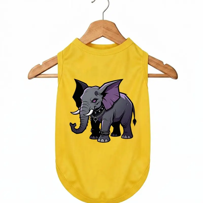 Dog Summer Tank Top - Breathable Elephant Print Vest, Small Dogs
Dog Summer Tank Top - Breathable Elephant Print Vest, Small Dogs