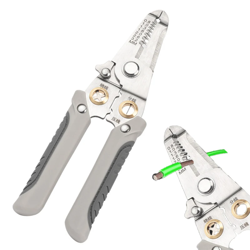 7 in 1 Wire Stripper Electrician Multifunctional Wire Cutting Pliers Stainless Steel Manual Pliers Household DIY Handmade Tools
7 in 1 Wire Stripper Electrician Multifunctional Wire Cutting Pliers Stainless Steel Manual Pliers Household DIY Handmade Tools