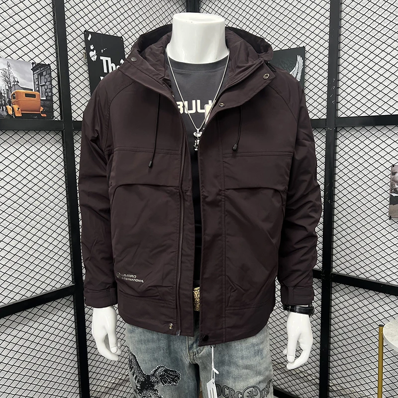 2025 Autumn Windproof Jacket Coat New Men Fashion Trendy Versatile Utility Hooded Jacket Solid Color Outdoor Outerwear Clothing
2025 Autumn Windproof Jacket Coat New Men Fashion Trendy Versatile Utility Hooded Jacket Solid Color Outdoor Outerwear Clothing