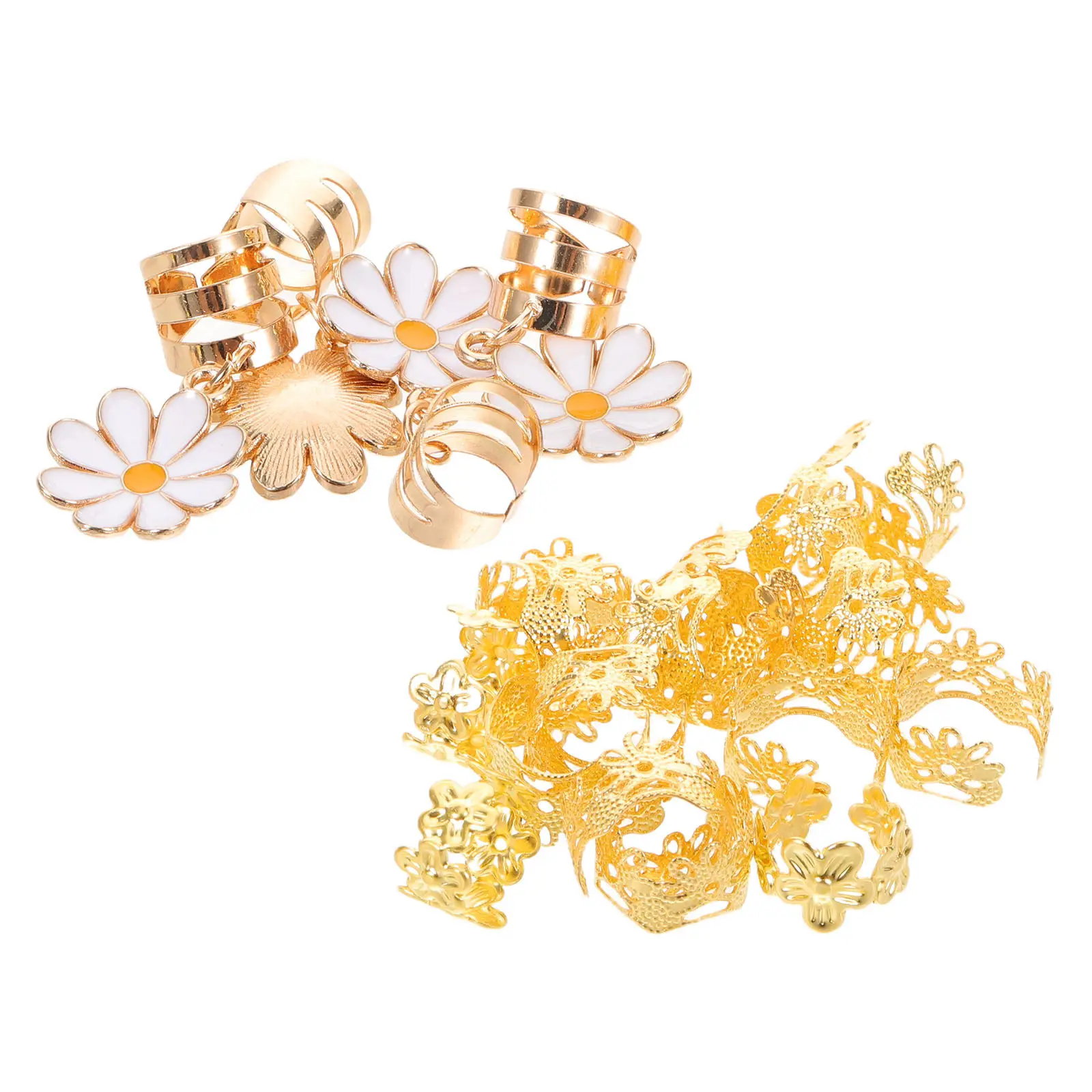 135Pcs Daisy Hair Clips Alloy Hair Cuffs Braid Rings Decorative Dreadlock Accessories for Party Casual Formal Hairstyles
135Pcs Daisy Hair Clips Alloy Hair Cuffs Braid Rings Decorative Dreadlock Accessories for Party Casual Formal Hairstyles