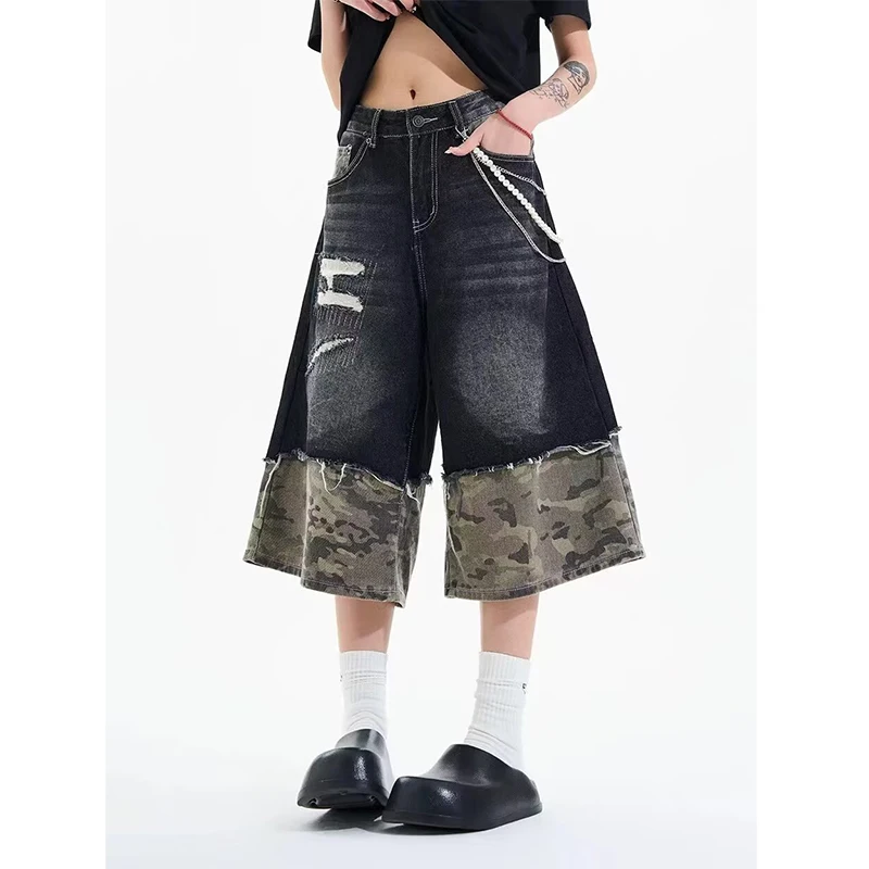 American Vintage Y2K 2000s Camouflage Baggy Jean Shorts Women's Washed Wide Leg Pants Casual Barrel Jeans Denim Shorts Oversized
American Vintage Y2K 2000s Camouflage Baggy Jean Shorts Women's Washed Wide Leg Pants Casual Barrel Jeans Denim Shorts Oversized