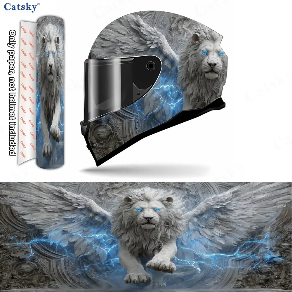 Thunder-Winged Holy Lion Helmet Vinyl Wraps, Waterproof Scratch-Resistant Full Face Helmet Decals, Durable PVC Decoration Protec
Thunder-Winged Holy Lion Helmet Vinyl Wraps, Waterproof Scratch-Resistant Full Face Helmet Decals, Durable PVC Decoration Protec
