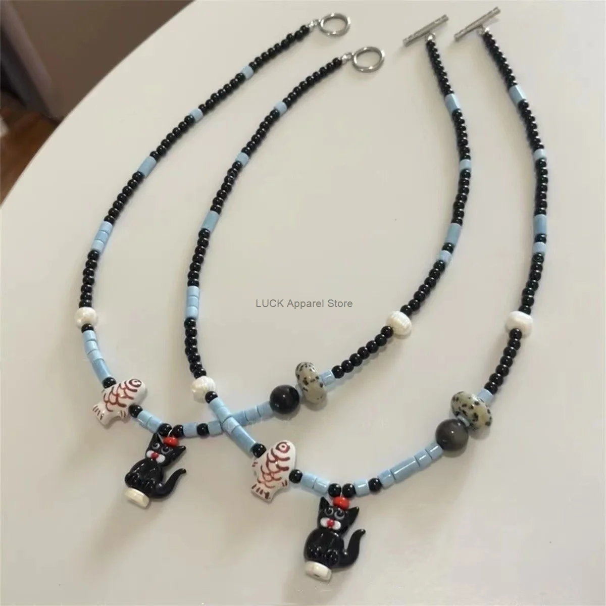 Kittens Love To Eat Fish~Summer Niche Design Versatile Ins Contrasting Blue Series Black Cat Small Fish Necklace
Kittens Love To Eat Fish~Summer Niche Design Versatile Ins Contrasting Blue Series Black Cat Small Fish Necklace