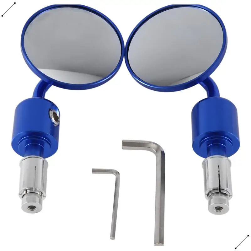 Motorcycle Rearview Mirror Reflector Universal Handle Mirror Rear Mirror Component Blue 
Motorcycle Rearview Mirror Reflector Universal Handle Mirror Rear Mirror Component Blue