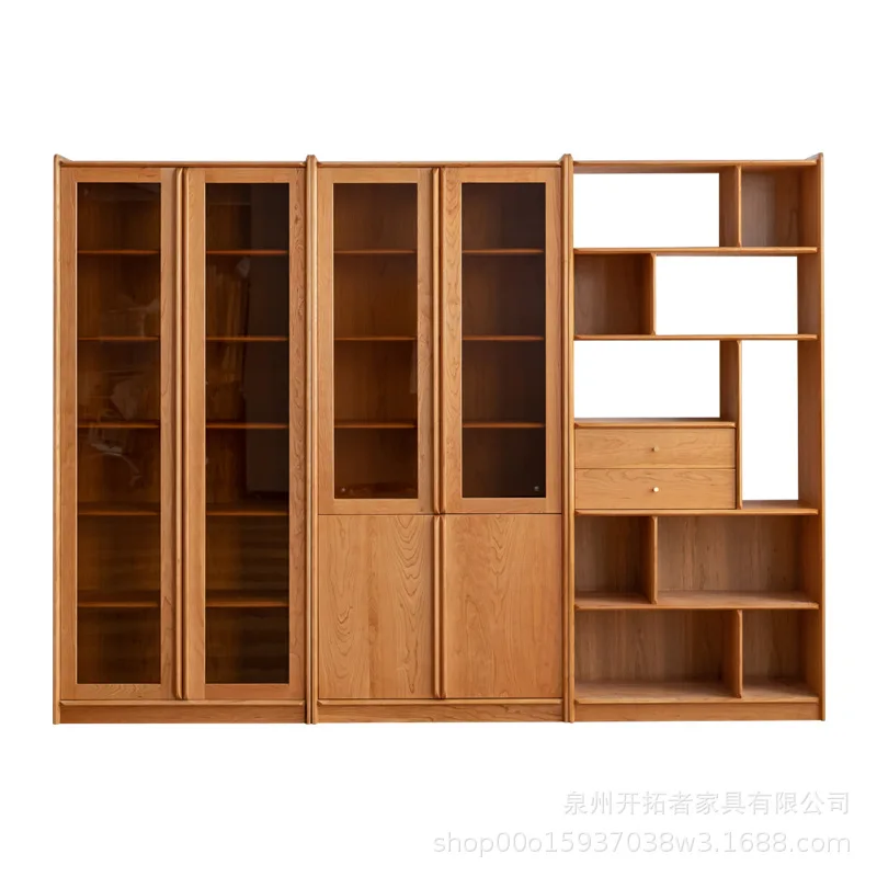 Japanese-style solid wood bookcase Home study Display cabinet Multifunctional floor storage bookshelf Nordic living room
Japanese-style solid wood bookcase Home study Display cabinet Multifunctional floor storage bookshelf Nordic living room