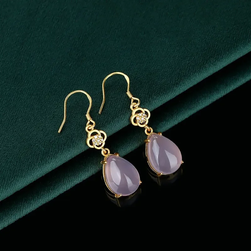 Vintage Court Style Ancient Style Gold-Plated Inlaid Imitation Hetian Jade Water Drop Earrings Cheongsam Hanfu Versatile Earring
Vintage Court Style Ancient Style Gold-Plated Inlaid Imitation Hetian Jade Water Drop Earrings Cheongsam Hanfu Versatile Earring