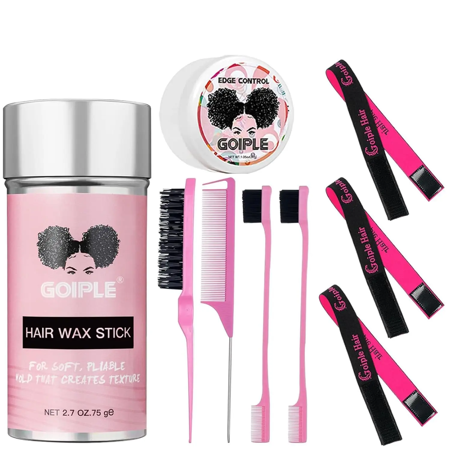 3PCS Elastic Bands for Wig Edges - Adjustable Wig Band for Edges Wig Install Accessories with Pink set-9pcs Hair Wax Stick Set
3PCS Elastic Bands for Wig Edges - Adjustable Wig Band for Edges Wig Install Accessories with Pink set-9pcs Hair Wax Stick Set