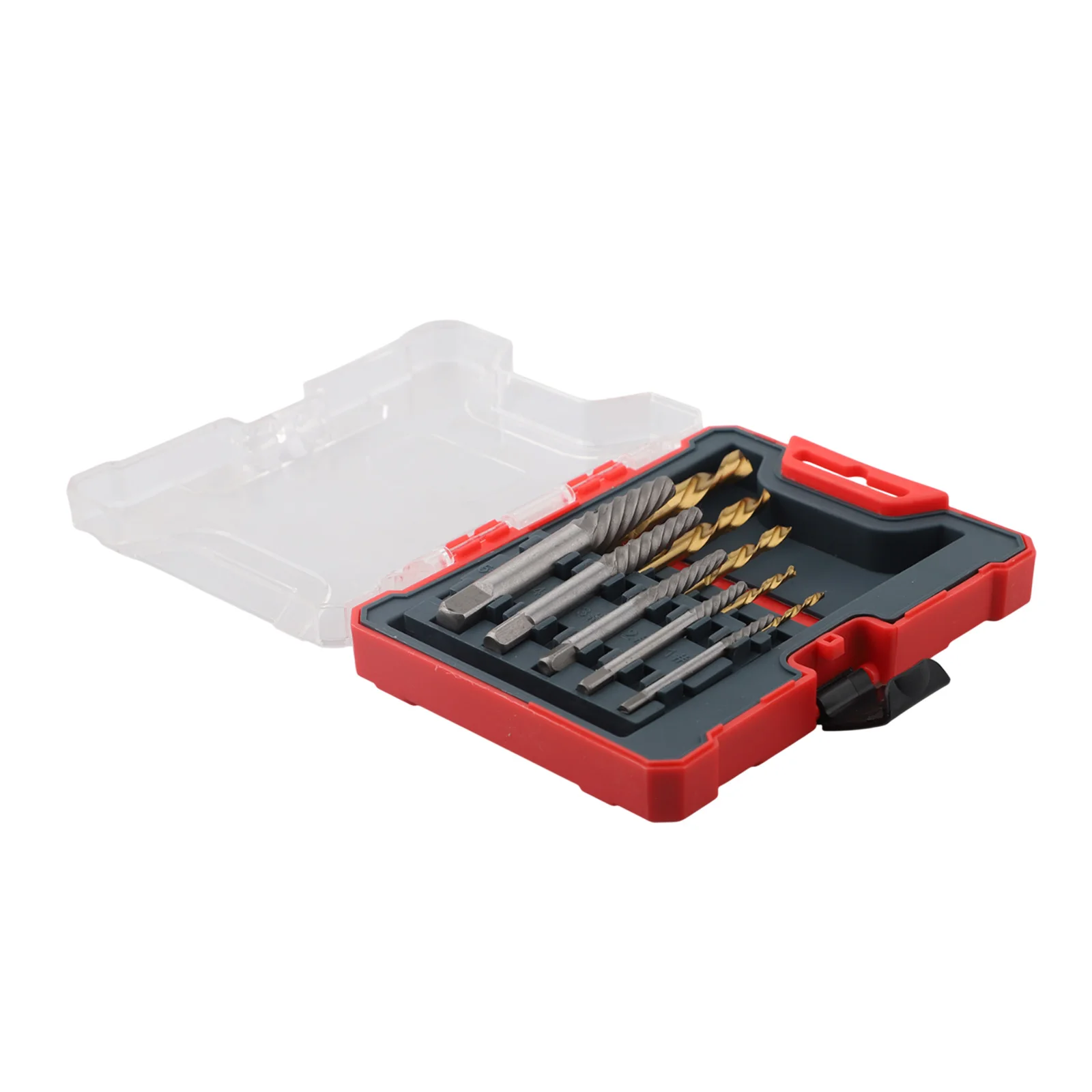 DIY Home Improvement Drill Bit Set Damaged Screw Extractor Kit Drill Bit Broken Screw Remover Compact Storage Case
DIY Home Improvement Drill Bit Set Damaged Screw Extractor Kit Drill Bit Broken Screw Remover Compact Storage Case