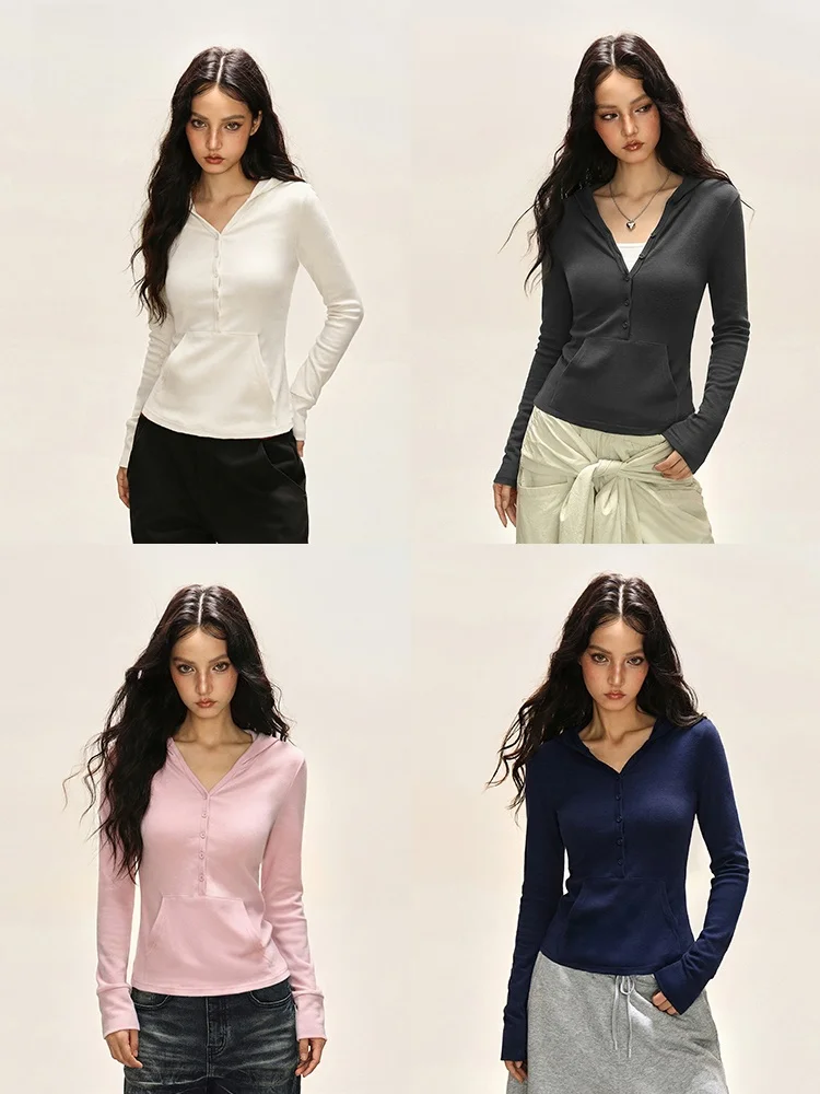 Slim Fit Long Sleeve Henry Collar T-Shirt Women's Spring American Pure Color Base Shirt Correct Shoulder Waist Inward Long T-...
Slim Fit Long Sleeve Henry Collar T-Shirt Women's Spring American Pure Color Base Shirt Correct Shoulder Waist Inward Long T-...