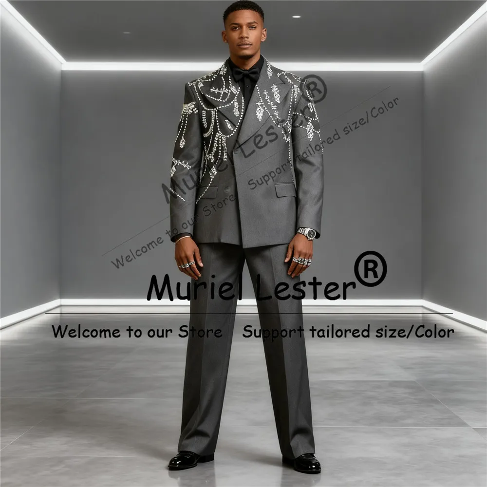 Умный повседневный костюм для мужчин, двубортный пиджак для жениха, индивидуальные комплекты из 2 предметов, костюм Homme, банкетные свадебные смокинги
Умный повседневный костюм для мужчин, двубортный пиджак для жениха, индивидуальные комплекты из 2 предметов, костюм Homme, банкетные свадебные смокинги