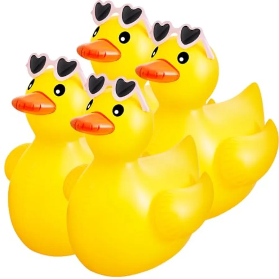 4 Pack 4 Feet Giant Inflatable Duck Pool Float for Summer Beach Swimming Pool Party Decoration Yellow PVC with Sunglasses
4 Pack 4 Feet Giant Inflatable Duck Pool Float for Summer Beach Swimming Pool Party Decoration Yellow PVC with Sunglasses